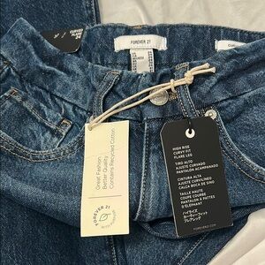NWT Forever 21 Flare Leg Blue Jeans